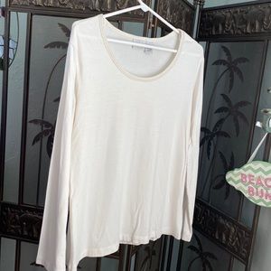 NWOT Chico’s off white tee top large sz 2
